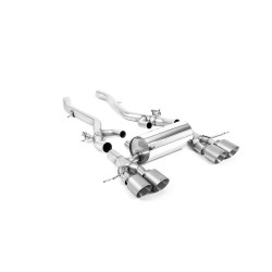 Milltek Axle-back exhaust for BMW M4 (G82) S58 3.0 Turbo (non-GPF) 2021+ - Brushed titanium tips