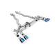 Milltek Axle-back exhaust for BMW M5 (F90) 4.4l Twin Turbo (non-GPF) 2018-2020 - Quad burnt/blue titanium tips