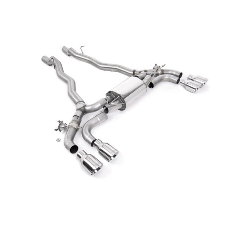 Milltek KIPUFOGÓRENDSZER Milltek Axle-back exhaust for BMW M5 (F90) 4.4l Twin Turbo (non-GPF) 2018-2020 - Quad polished tips | race-shop.hu