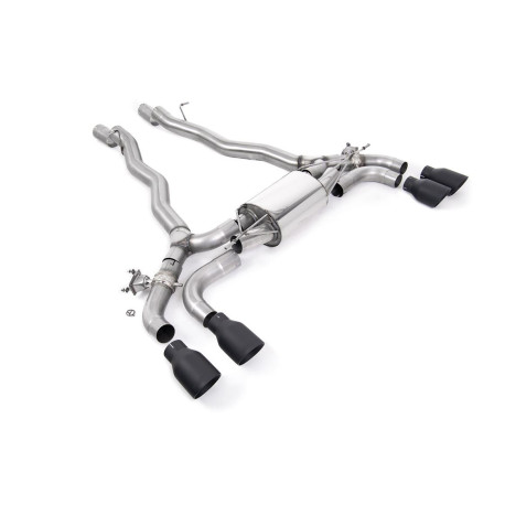 Milltek KIPUFOGÓRENDSZER Milltek Front pipe-back exhaust for BMW M5 (F90) 4.4l Twin Turbo (non-GPF) 2019+ - Quad Cerakote black tips | race-shop.hu