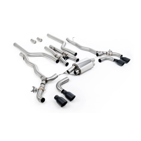 Milltek KIPUFOGÓRENDSZER Milltek cat-back kipufogórendszer BMW M5 (F90) 4.4l Twin Turbo (GPF) 2020-2021 modellhez - négyes Cerakote fekete kipufogóvégek | race-shop.hu