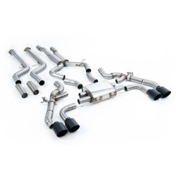 Milltek Cat-back exhaust resonated for BMW X3 X3M/X3M Comp 3.0 (G01) (non-GPF) 2022+ - Cerakote black tips