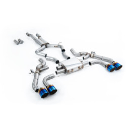 Milltek Axle-back exhaust for BMW X3 X3M/X3M Comp 3.0 (G01) (non-GPF) 2022+ - Burnt/blue titanium tips