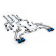 Milltek Downpipe-back exhaust for BMW X3 X3M/X3M Comp 3.0 (G01) (GPF) 2022+ - Burnt/blue titanium tips