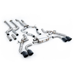 Milltek Downpipe-back exhaust for BMW X4 X4M/X4M Comp 3.0 (G02) (GPF) 2022+ - Cerakote black tips