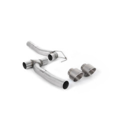 Milltek Upgrade Kits for Ford Fiesta Mk8 1.0T EcoBoost ST-Line 3 & 5 Door (GPF) 2019+ - Brushed titanium tips
