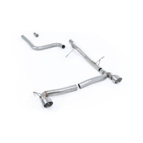 Milltek KIPUFOGÓRENDSZER Milltek GPF-back exhaust (louder) for Ford Fiesta Mk8 1.0T EcoBoost ST-Line 3 & 5 Door (GPF) 2019+ - Brushed titanium tips | race-shop.hu