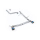 Milltek GPF-back exhaust (louder) for Ford Fiesta Mk8 1.0T EcoBoost ST-Line 3 & 5 Door (GPF) 2019+ - Burnt/blue titanium tips