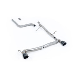 Milltek GPF-back exhaust (louder) for Ford Fiesta Mk8 1.0T EcoBoost ST-Line 3 & 5 Door (GPF) 2019+ - Cerakote black tips