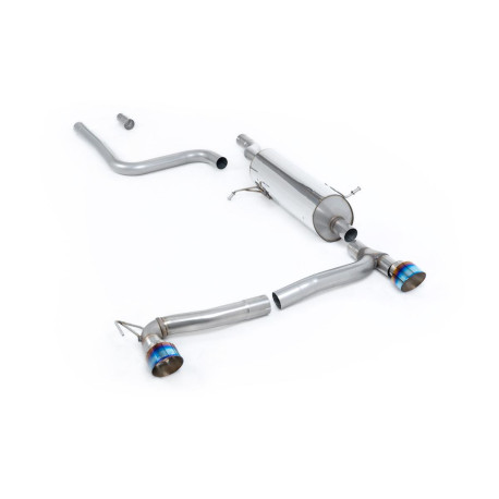 Milltek KIPUFOGÓRENDSZER Milltek GPF-back exhaust resonated for Ford Fiesta Mk8 1.0T EcoBoost ST-Line 3 & 5 Door (GPF) 2019+ - Burnt/blue titanium tips | race-shop.hu