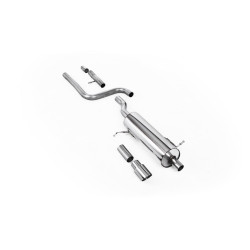 Milltek GPF-back exhaust resonated polished tips for Ford Fiesta Mk8 1.0T EcoBoost ST-Line 3 & 5 Door (GPF, GT-90) 2020+