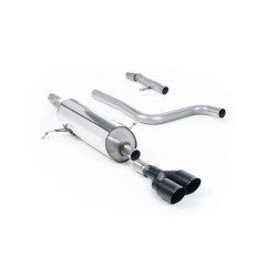 Milltek GPF-back exhaust resonated twin Cerakote black tips for Ford Fiesta Mk8 1.0T EcoBoost ST-Line 3 & 5 Door (GPF) 2020+