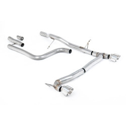 Milltek GPF-back exhaust (louder) polished tips for Ford Fiesta Mk8 1.0T EcoBoost ST-Line 3 & 5 Door (GPF, GT-100) 2020+