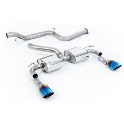 Milltek Cat-back exhaust (louder) for Ford Focus MK2 RS 2.5T 305PS (non-GPF) 2009-2010 - Dual burnt titanium tips