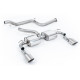 Milltek Cat-back exhaust (louder) for Ford Focus MK2 RS 2.5T 305PS (non-GPF) 2009-2010 - Dual titanium tips