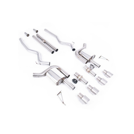 Milltek KIPUFOGÓRENDSZER Milltek Cat-back exhaust (loudest) valved for Ford Mustang 5.0 V8 GT (non-GPF) 2024+ - Brushed titanium tips | race-shop.hu