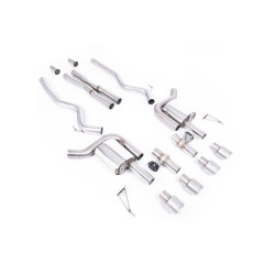 Milltek Cat-back exhaust valved for Ford Mustang 5.0 V8 GT (non-GPF) 2024+ - Brushed titanium tips