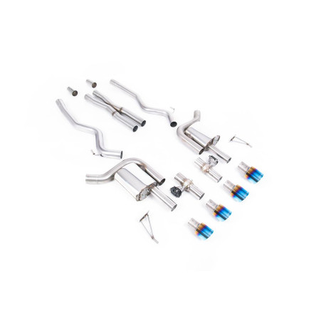 Milltek KIPUFOGÓRENDSZER Milltek Cat-back exhaust valved for Ford Mustang 5.0 V8 GT (non-GPF) 2024+ - Burnt/blue titanium tips | race-shop.hu
