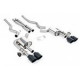 Milltek Cat-back exhaust valved for Ford Mustang 5.0 V8 Mach 1 (non-GPF) 2021-2023 - Cerakote black tips