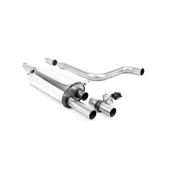 Milltek GPF-back exhaust valved for Ford Puma ST 1.0 170PS 2023+ - Twin Cerakote black tips