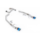 Milltek Axle-back exhaust for Ford Ranger 2.0TDCI 205PS Bi-Turbo Diesel (T9) (non-GPF) 2023+ - Burnt/blue titanium tips
