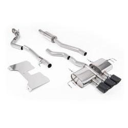 Milltek Cat-back part-resonated non-valved for Honda Civic Type R i-VTEC (FL5) (non-GPF) 2022+ - Carbon tips