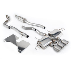 Milltek Cat-back part-resonated valved for Honda Civic Type R i-VTEC (FL5) (non-GPF) 2022+ - Brushed titanium GT-115 tips