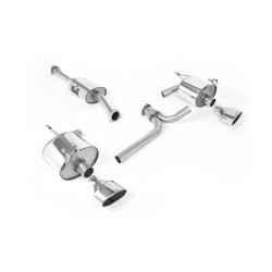 Milltek Cat-back exhaust for Honda S2000 2.0 and 2.2 litre (AP2) (non-GPF) 2004-2009 - Polished tips