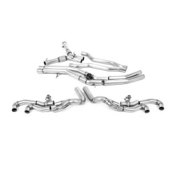 Milltek GPF-back exhaust for Lamborghini Urus 4.0 Twin Turbo V8 650PS (non-GPF) 2018+ - Brushed titanium tips