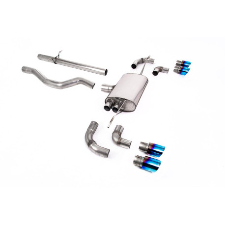 Milltek KIPUFOGÓRENDSZER Milltek GPF-back exhaust (louder) for Land Rover Defender 110 2.0 I4 P300 & P400e (non-GPF) 2020+ - Quad burnt titanium tips | race-shop.hu