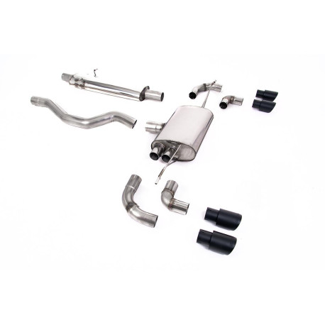 Milltek KIPUFOGÓRENDSZER Milltek GPF-back exhaust for Land Rover Defender 110 2.0 I4 P300 & P400e (non-GPF) 2020+ - Quad black tips | race-shop.hu