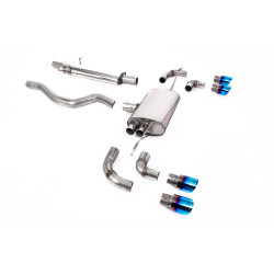 Milltek GPF-back exhaust for Land Rover Defender 110 2.0 I4 P300 & P400e (non-GPF) 2020+ - Quad burnt titanium tips
