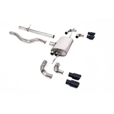Milltek KIPUFOGÓRENDSZER Milltek GPF-back exhaust (louder) for Land Rover Defender 110 3.0 I6 P400 (non-GPF) 2020+ - Quad Cerakote black tips | race-shop.hu
