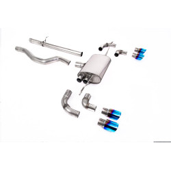 Milltek GPF-back exhaust (louder) for Land Rover Defender 110 3.0 I6 P400 (non-GPF) 2020+ - Quad burnt titanium tips