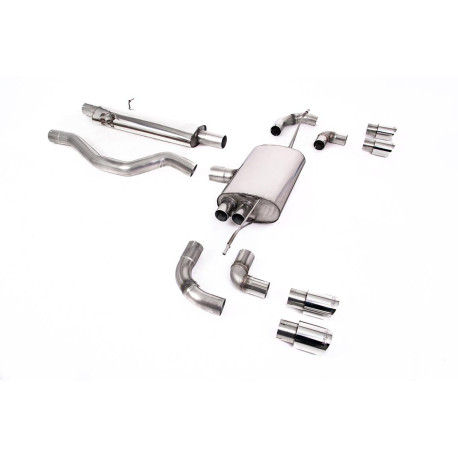 Milltek KIPUFOGÓRENDSZER Milltek GPF-back exhaust for Land Rover Defender 110 3.0 I6 P400 (non-GPF) 2020+ - Quad polished tips | race-shop.hu