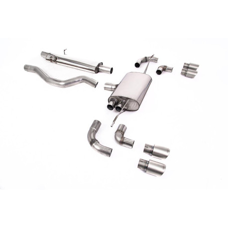 Milltek KIPUFOGÓRENDSZER Milltek GPF-back exhaust for Land Rover Defender 110 3.0 I6 P400 (non-GPF) 2020+ - Quad titanium tips | race-shop.hu
