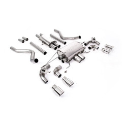 Milltek Cat-back exhaust resonated valved for Land Rover Defender 110 V8 425PS & 525PS (non-GPF) 2021+ - Polished tips