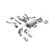 Milltek GPF-back exhaust resonated valved for Land Rover Defender 110 V8 425PS & 525PS (GPF) 2021+ - Polished tips