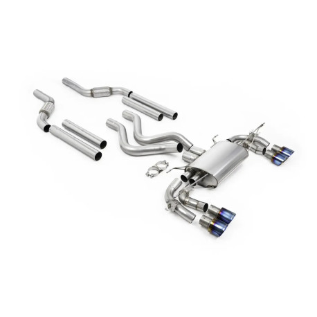 Milltek KIPUFOGÓRENDSZER Milltek GPF-back exhaust for Land Rover Defender 110 OCTA P635 (non-GPF) 2025+ - Quad burnt/blue titanium tips | race-shop.hu