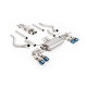 Milltek Cat-back exhaust resonated valved for Land Rover Defender 130 V8 425PS & 500PS (non-GPF) 2023+ - Burnt titanium tips