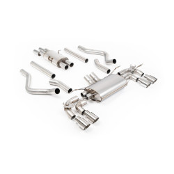 Milltek Cat-back exhaust resonated valved for Land Rover Defender 130 V8 425PS & 500PS (non-GPF) 2023+ - Polished tips