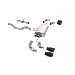 Milltek GPF-back exhaust (louder) for Land Rover Defender 90 3.0 I6 P400 (non-GPF) 2020+ - Quad Cerakote black tips