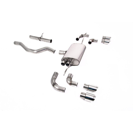 Milltek KIPUFOGÓRENDSZER Milltek GPF-back exhaust (louder) for Land Rover Defender 90 3.0 I6 P400 (non-GPF) 2020+ - Quad polished tips | race-shop.hu