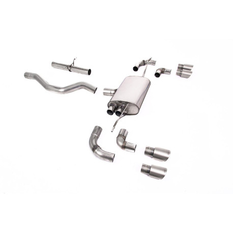 Milltek KIPUFOGÓRENDSZER Milltek GPF-back exhaust (louder) for Land Rover Defender 90 3.0 I6 P400 (non-GPF) 2020+ - Quad titanium tips | race-shop.hu
