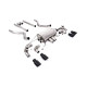 Milltek GPF-back exhaust (louder) valved for Land Rover Defender 90 5.0 V8 425PS & 525PS (GPF) 2021+ - Cerakote black tips