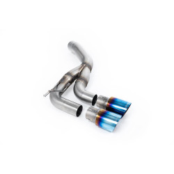 Milltek Rear silencers for Land Rover Defender D200 D250 & D300 90 110 & 130 (non-GPF) 2019+ - Burnt/blue titanium tips