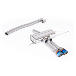 Milltek GPF-back exhaust (louder) for Mini Cooper S 2.0T B48 (F66) (non-GPF) 2024+ - Burnt/blue titanium tips