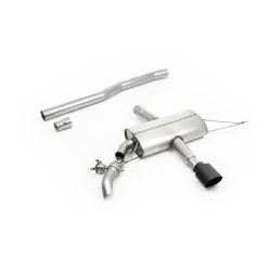 Milltek GPF-back exhaust (louder) for Mini JCW 2.0T B48 (F66) (GPF) 2024+ - Cerakote black tips
