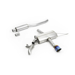 Milltek GPF-back exhaust resonated for Mini JCW 2.0T B48 (F66) (GPF) 2024+ - Burnt/blue titanium tips