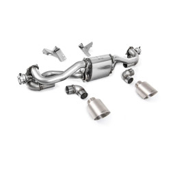 Milltek GPF-back exhaust for Porsche Cayman 718 GT4 4.0 (GPF, Post) 2020+ - Brushed titanium tips